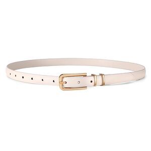 Women's Skinny Pu Leather Belt Thin Waist Belt With Gold Buckle For Jeans💕